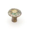 Schaub And Company Fair Isle 1-1/8" Luxury Designer Coastal Round Solid Brass Cabinet Knob With Mother Of Pearl Aged Dover -Cabinet Hardware Store schaub and company 650 ad 202