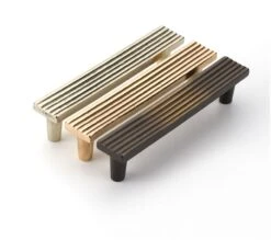 Schaub And Company Stradella 1-1/2" "T" Bar Solid Cast Bronze Ridged Cabinet Knob Polished White Bronze -Cabinet Hardware Store schaub and company 680 alternate image 25