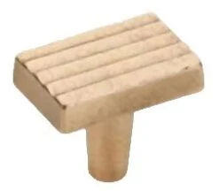 Schaub And Company Stradella 1-1/2" "T" Bar Solid Cast Bronze Ridged Cabinet Knob Polished White Bronze -Cabinet Hardware Store schaub and company 680 nb 915797