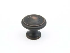 Schaub And Company Traditional Designs 1-1/4 " Round Mushroom Solid Brass Cabinet Knob - Pack Of 25 Satin Nickel -Cabinet Hardware Store schaub and company 703 aub 25pack 8857233