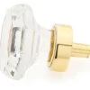 Schaub And Company Stargaze 1-1/4" Traditional Vintage Crystal Mini Cabinet Knob With Solid Brass Base Polished Brass -Cabinet Hardware Store schaub and company 71 c 03 8
