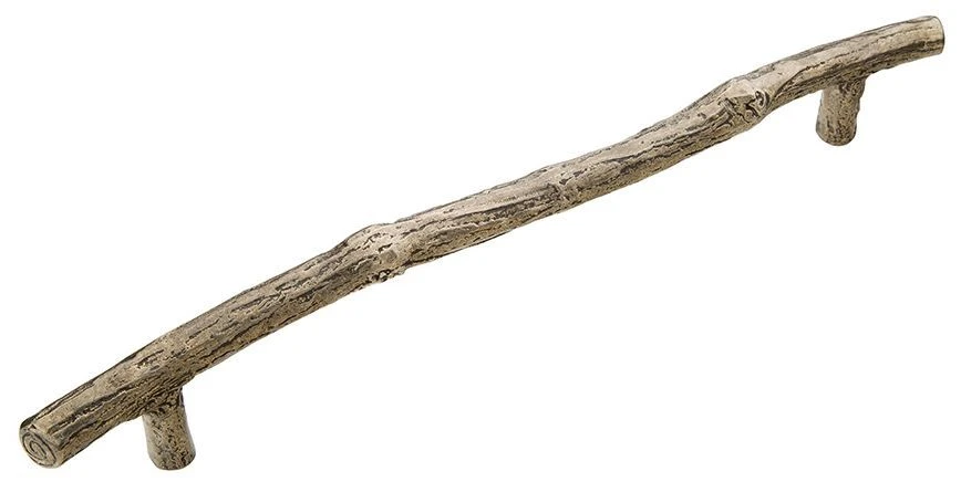 Schaub And Company Mountain 12" Center To Center Rustic Lodge Branch Handle Appliance Pull - Made In Italy - Solid Bronze Antique Silver 9 Schaub And Company Mountain 12" Center To Center Rustic Lodge Branch Handle Appliance Pull - Made In Italy - Solid Bronze Antique Silver - Image 7