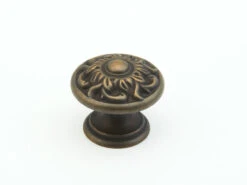 Schaub And Company Corinthian 1-3/8" Traditional Decorative Round Solid Brass Cabinet Knob Corinthian Silver -Cabinet Hardware Store schaub and company 870 rb 41