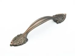 Schaub And Company Corinthian 3-3/4" Center To Center Traditional Antique Handle Solid Brass Cabinet Pull Michelangelo Bronze