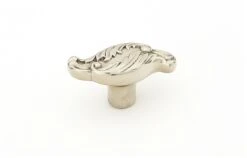Schaub And Company Cantata 2" Solid Brass Designer Classical Venetian Leaf Cabinet Knob - Acanthus White Brass
