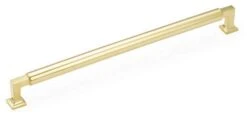 Schaub And Company Haniburton 15" Center To Center Concealed Screw Handle Solid Brass Appliance Pull Satin Nickel -Cabinet Hardware Store schaub and company cs479 unbr 915797