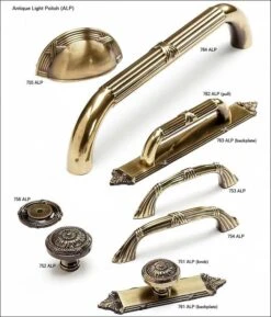 Schaub And Company Versailles 3-3/4" (96mm) Center To Center French Baroque Solid Brass Cabinet Handle Backplate With 2 Holes Antique Light Polished 12 Schaub And Company Versailles 3-3/4" (96mm) Center To Center French Baroque Solid Brass Cabinet Handle Backplate With 2 Holes Antique Light Polished -Cabinet Hardware Store schaub and company 763 versailles collect 153