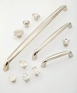 Schaub And Company Mountain 1-3/8" Rustic Ridged Mushroom Solid Bronze Cabinet Knob - Made In Italy Italian Nickel -Cabinet Hardware Store schaub and company 781 ovale polished whi 353