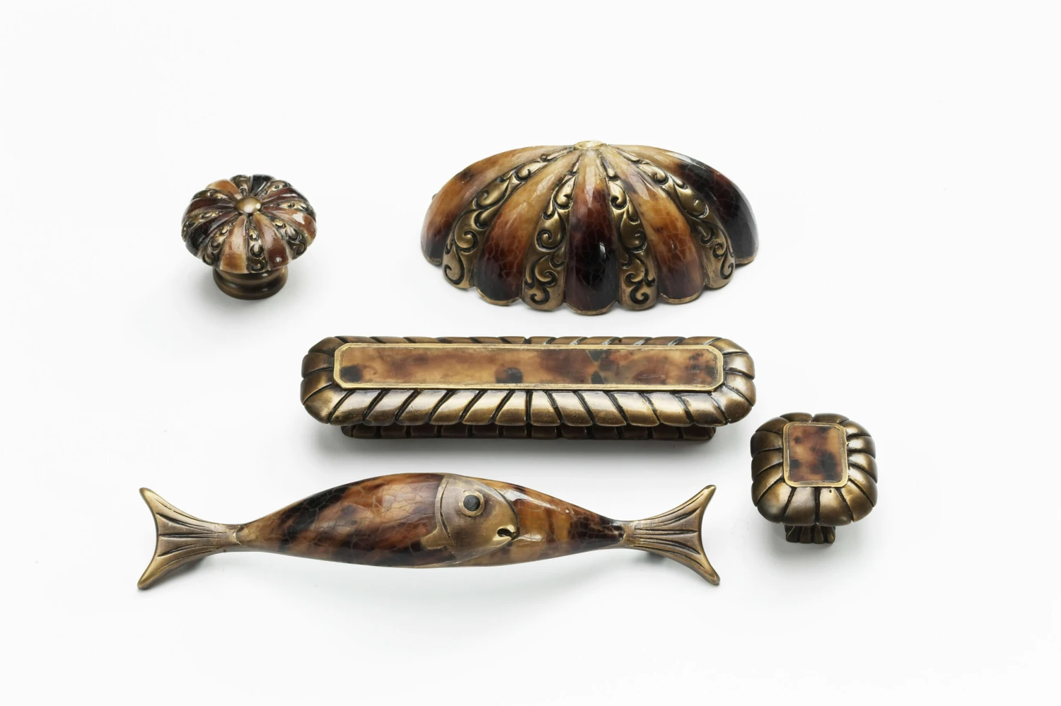 Schaub And Company Symphony 1-3/8" Designer Luxury Round Solid Brass Cabinet Knob With Shell Inlays Penshell 5 Schaub And Company Symphony 1-3/8" Designer Luxury Round Solid Brass Cabinet Knob With Shell Inlays Penshell - Image 3