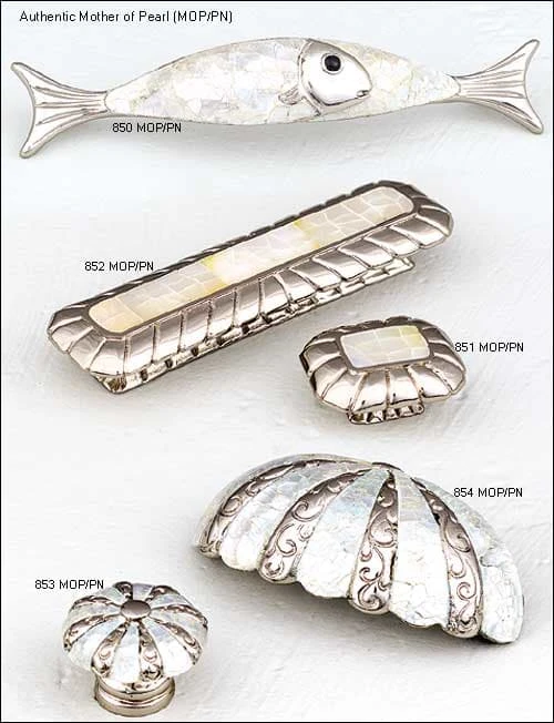 Schaub And Company Symphony 1-3/8" Designer Luxury Round Solid Brass Cabinet Knob With Shell Inlays Penshell 8 Schaub And Company Symphony 1-3/8" Designer Luxury Round Solid Brass Cabinet Knob With Shell Inlays Penshell - Image 6