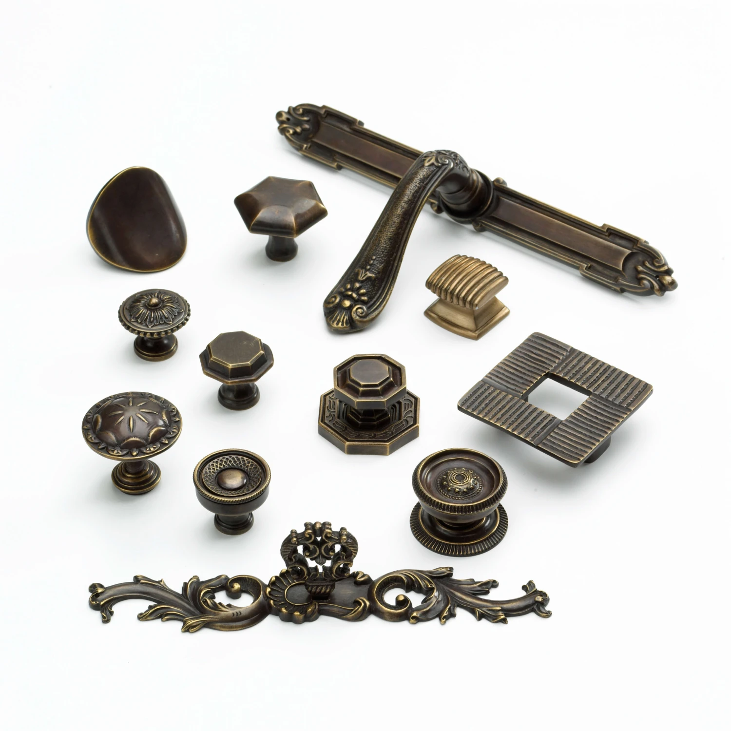 Schaub And Company Sonata 1-1/4" Floral Round Solid Brass Mushroom Cabinet Knob Dark Antique Bronze 4 Schaub And Company Sonata 1-1/4" Floral Round Solid Brass Mushroom Cabinet Knob Dark Antique Bronze - Image 2