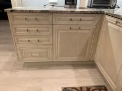 Sietto Adjustable Center To Center 9 Inch Long Handle Cabinet Pull With Slate Gray Glass Polished Nickel -Cabinet Hardware Store sietto adjustable collection 3 1