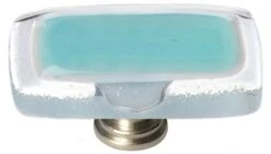 Sietto Reflective 2 Inch Rectangular Cabinet Knob Satin Nickel