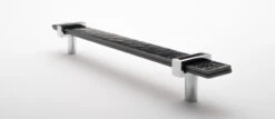 Sietto Adjustable Center To Center 9 Inch Long Handle Cabinet Pull With Slate Gray Glass Polished Nickel -Cabinet Hardware Store sietto p 1902 9 pc 3250391