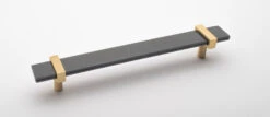 Sietto Adjustable Center To Center 9 Inch Long Handle Cabinet Pull With Slate Gray Glass Polished Nickel -Cabinet Hardware Store sietto p 1902 9 sb 3250391