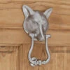 Signature Hardware Fox 8-1/2 Inch Tall Solid Brass Door Knocker Brushed Nickel 2 Signature Hardware Fox 8-1/2 Inch Tall Solid Brass Door Knocker Brushed Nickel -Cabinet Hardware Store signature hardware 325658 2100641