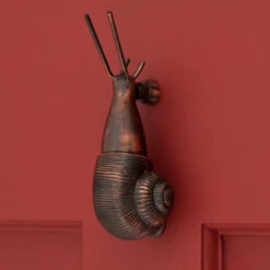 Signature Hardware 6" X 2-1/8" Solid Brass Snail Door Knocker Oil Rubbed Bronze