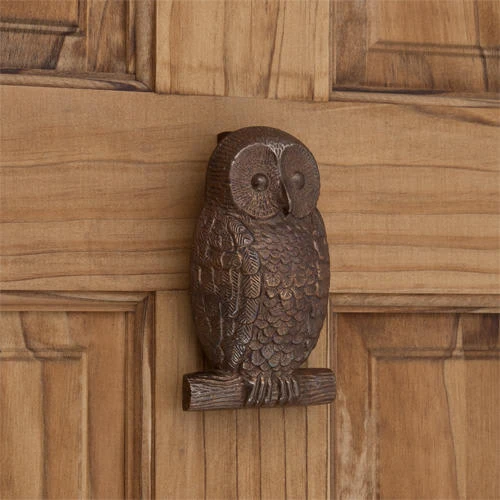 Signature Hardware Owl 5-1/4 Inch Tall Solid Bronze Door Knocker Dark Bronze 4 Signature Hardware Owl 5-1/4 Inch Tall Solid Bronze Door Knocker Dark Bronze - Image 2