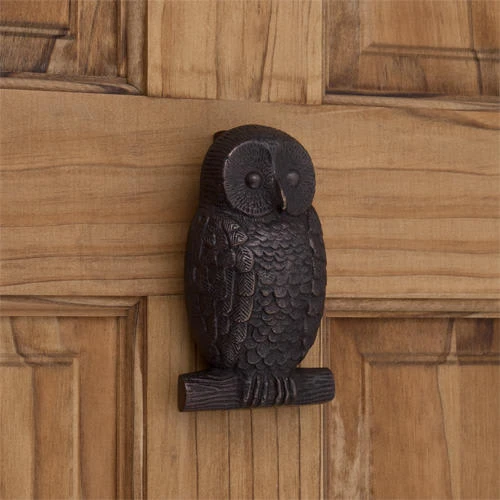 Signature Hardware Owl 5-1/4 Inch Tall Solid Bronze Door Knocker Dark Bronze 3 Signature Hardware Owl 5-1/4 Inch Tall Solid Bronze Door Knocker Dark Bronze