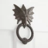 Signature Hardware 8-3/8" X 5-3/4" Dragon Cast Iron Door Knocker Beeswax Iron 2 Signature Hardware 8-3/8" X 5-3/4" Dragon Cast Iron Door Knocker Beeswax Iron -Cabinet Hardware Store signature hardware 346440 1364100