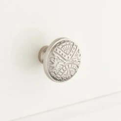 Signature Hardware La Rocca 1-1/4 Inch Diameter Mushroom Cabinet Knob Brushed Nickel