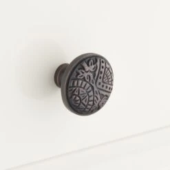 Signature Hardware La Rocca 1-1/4 Inch Diameter Mushroom Cabinet Knob Brushed Nickel -Cabinet Hardware Store signature hardware 441793 5013849