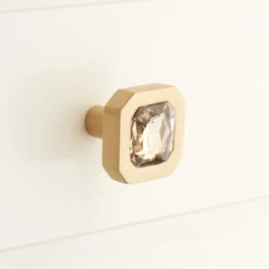 Signature Hardware Frayser Geometric Cabinet Knob Satin Brass