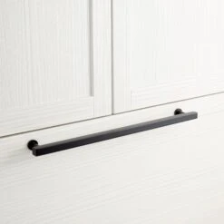 Signature Hardware 18" Colville Solid Brass Appliance Pull Brushed Nickel -Cabinet Hardware Store signature hardware 450345 6510736