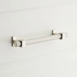 Signature Hardware Andrex 6-5/16 Inch Center To Center Bar Pull Polished Nickel