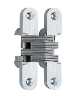 Sugatsune 2-3/8 Inch High Full Inset Invisible Cabinet Door Hinge Satin Chrome