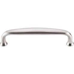 Top Knobs Charlotte 4 Inch Center To Center Handle Cabinet Pull From The Asbury Series - 10 Pack Brushed Satin Nickel