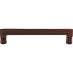 Top Knobs Flat 6 Inch Center To Center Handle Cabinet Pull From The Aspen Collection Mahogany Bronze