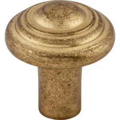 Top Knobs Button 1-1/4 Inch Mushroom Cabinet Knob From The Aspen Collection Light Bronze
