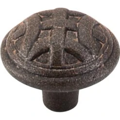 Top Knobs Celtic 1-1/4 Inch Mushroom Cabinet Knob From The Tuscany Collection Rust