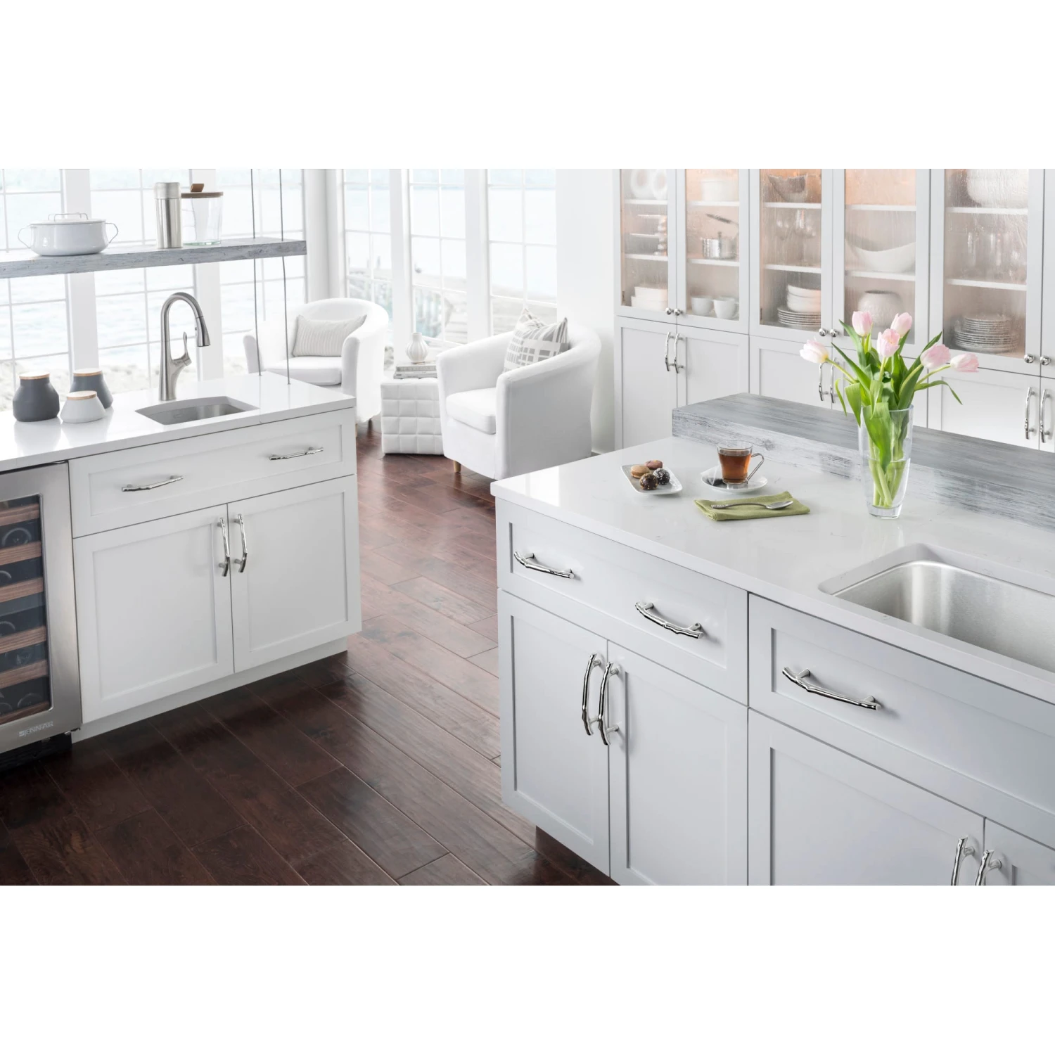 Top Knobs Twig 5 Inch Center To Center Branch Designer Cabinet Pull From The Aspen II Series Brushed Satin Nickel 5 Top Knobs Twig 5 Inch Center To Center Branch Designer Cabinet Pull From The Aspen II Series Brushed Satin Nickel - Image 3