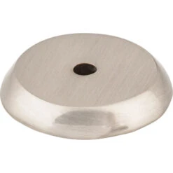Top Knobs Rounded 1-1/4 Inch Diameter Knob Backplate From The Aspen II Series Brushed Satin Nickel