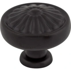 Top Knobs Flower 1-1/4 Inch Mushroom Cabinet Knob From The Normandy Collection Patina Black