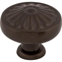 Top Knobs Flower 1-1/4 Inch Mushroom Cabinet Knob From The Normandy Collection Oil Rubbed Bronze