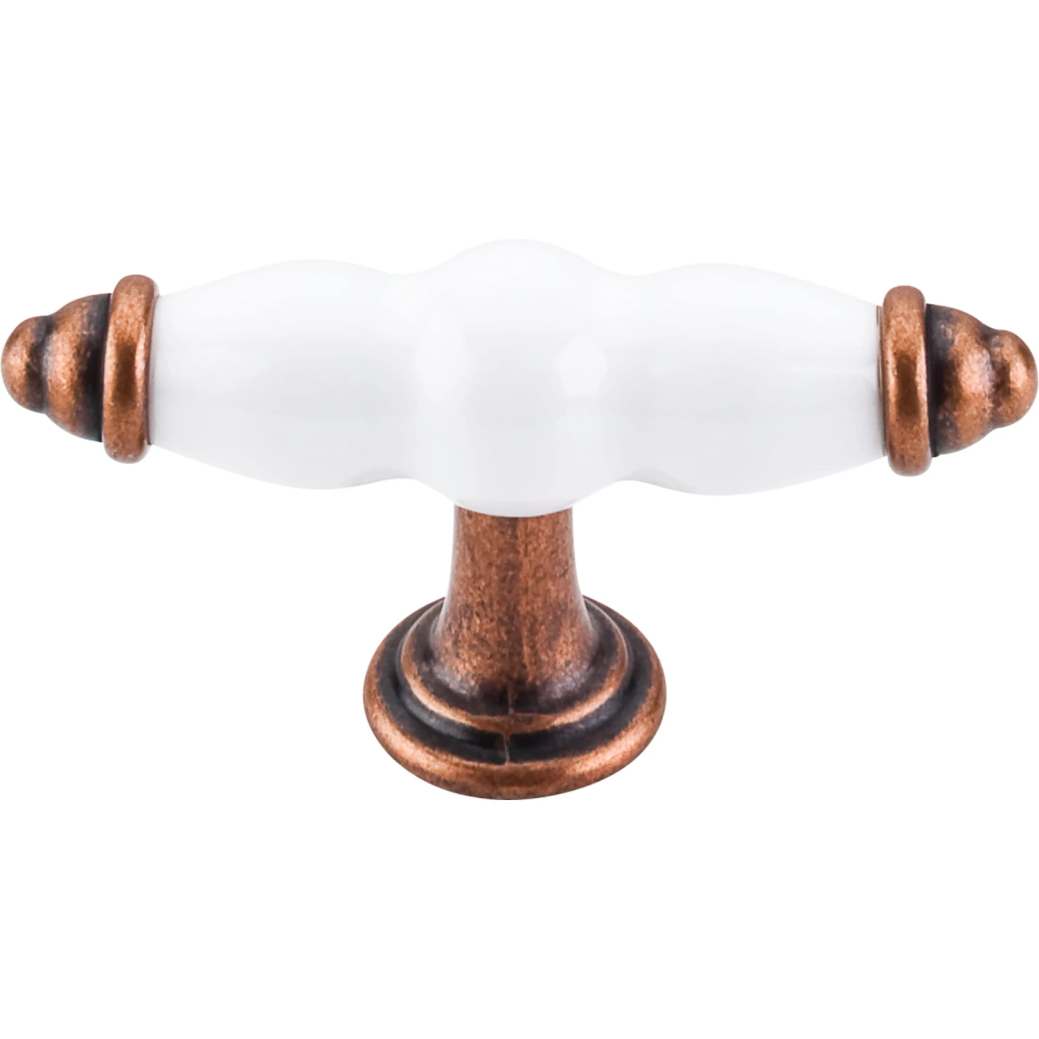 Top Knobs Ceramic 3-3/8 Inch Bar Cabinet Knob From The Chateau Collection Old English Copper 3 Top Knobs Ceramic 3-3/8 Inch Bar Cabinet Knob From The Chateau Collection Old English Copper