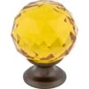 Top Knobs Amber 1-3/8 Inch Round Cabinet Knob From The Crystal Collection Oil Rubbed Bronze -Cabinet Hardware Store top knobs tk112orb 4286005