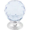 Top Knobs Light Blue 1-1/8 Inch Round Cabinet Knob From The Crystal Collection Polished Chrome -Cabinet Hardware Store top knobs tk113pc 4286005