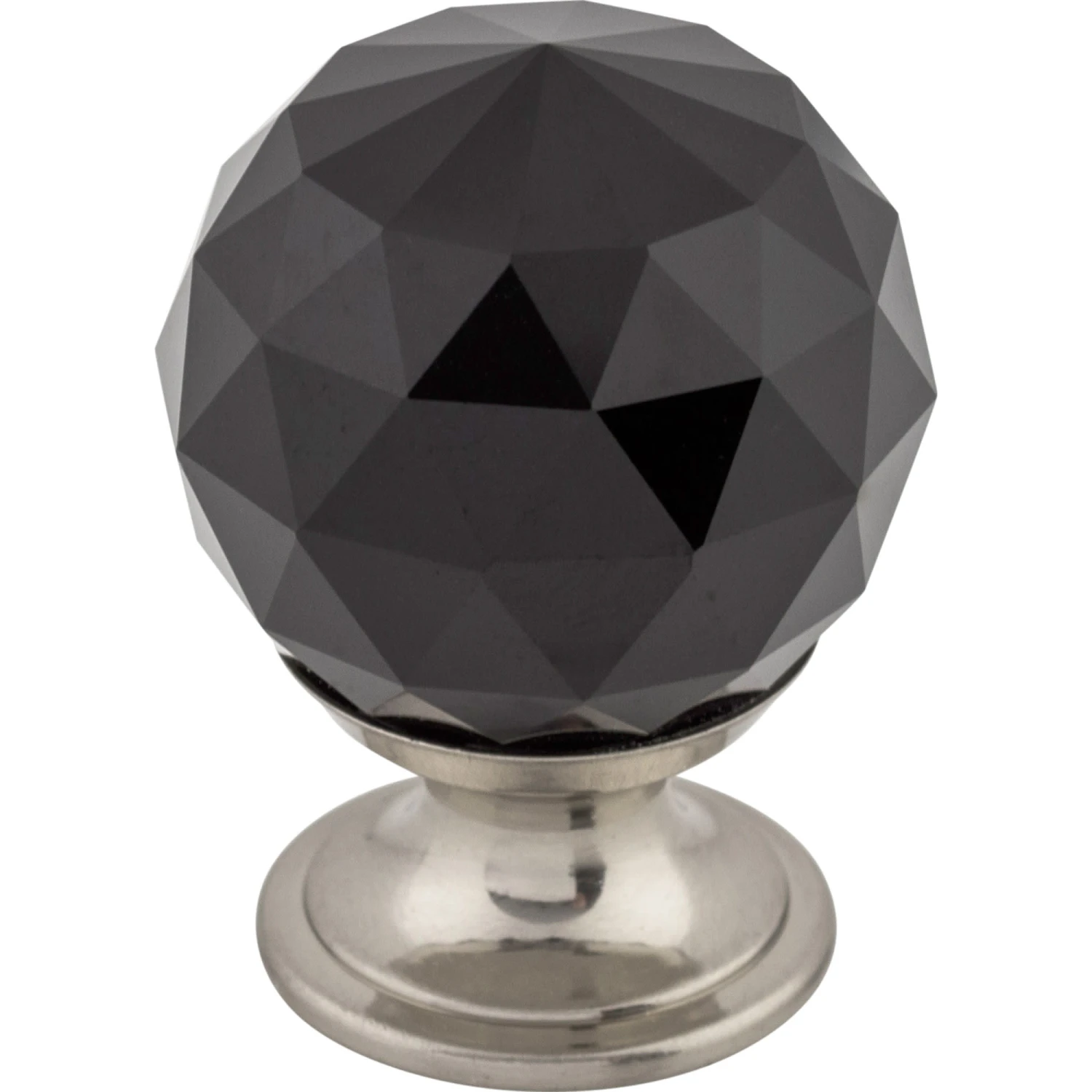 Top Knobs Black 1-1/8 Inch Round Cabinet Knob From The Crystal Collection Oil Rubbed Bronze 4 Top Knobs Black 1-1/8 Inch Round Cabinet Knob From The Crystal Collection Oil Rubbed Bronze - Image 2