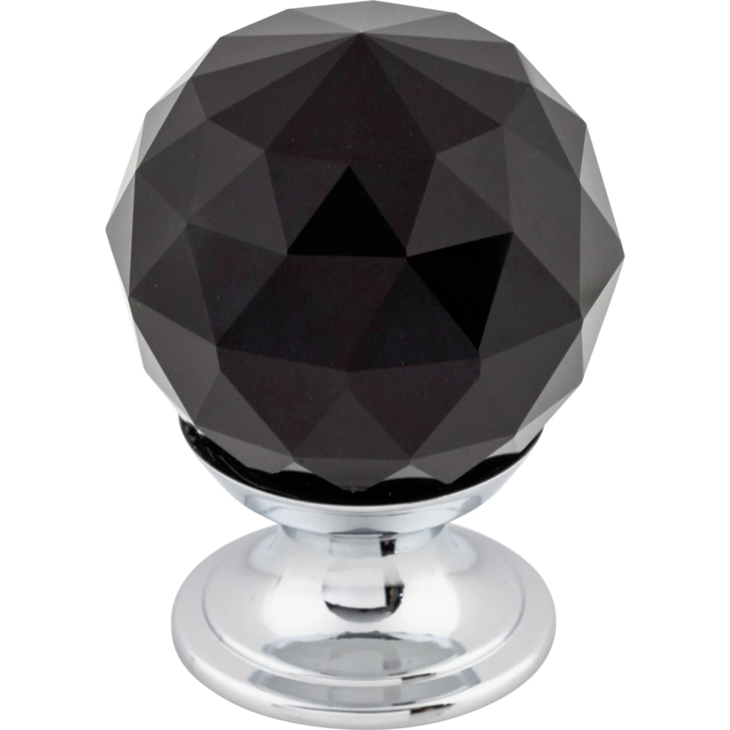 Top Knobs Black 1-1/8 Inch Round Cabinet Knob From The Crystal Collection Oil Rubbed Bronze 5 Top Knobs Black 1-1/8 Inch Round Cabinet Knob From The Crystal Collection Oil Rubbed Bronze - Image 3