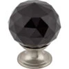 Top Knobs Black 1-3/8 Inch Round Cabinet Knob From The Crystal Collection Brushed Satin Nickel 2 Top Knobs Black 1-3/8 Inch Round Cabinet Knob From The Crystal Collection Brushed Satin Nickel -Cabinet Hardware Store top knobs tk116bsn 4286005