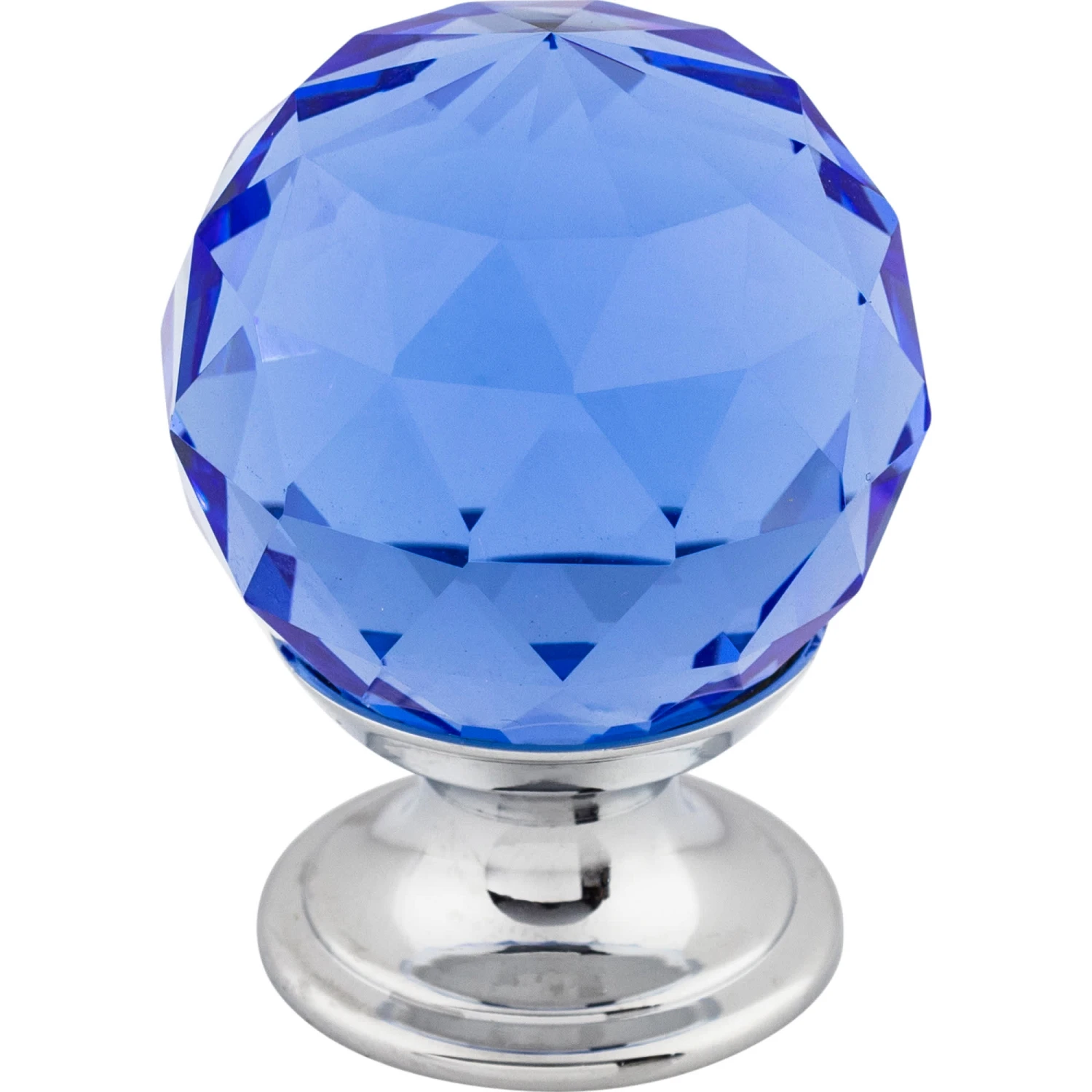 Top Knobs Blue 1-1/8 Inch Round Cabinet Knob From The Crystal Collection Polished Chrome 3 Top Knobs Blue 1-1/8 Inch Round Cabinet Knob From The Crystal Collection Polished Chrome