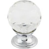 Top Knobs Clear 1-1/8 Inch Round Cabinet Knob From The Crystal Collection Polished Chrome 1 Top Knobs Clear 1-1/8 Inch Round Cabinet Knob From The Crystal Collection Polished Chrome -Cabinet Hardware Store top knobs tk125pc 4286005