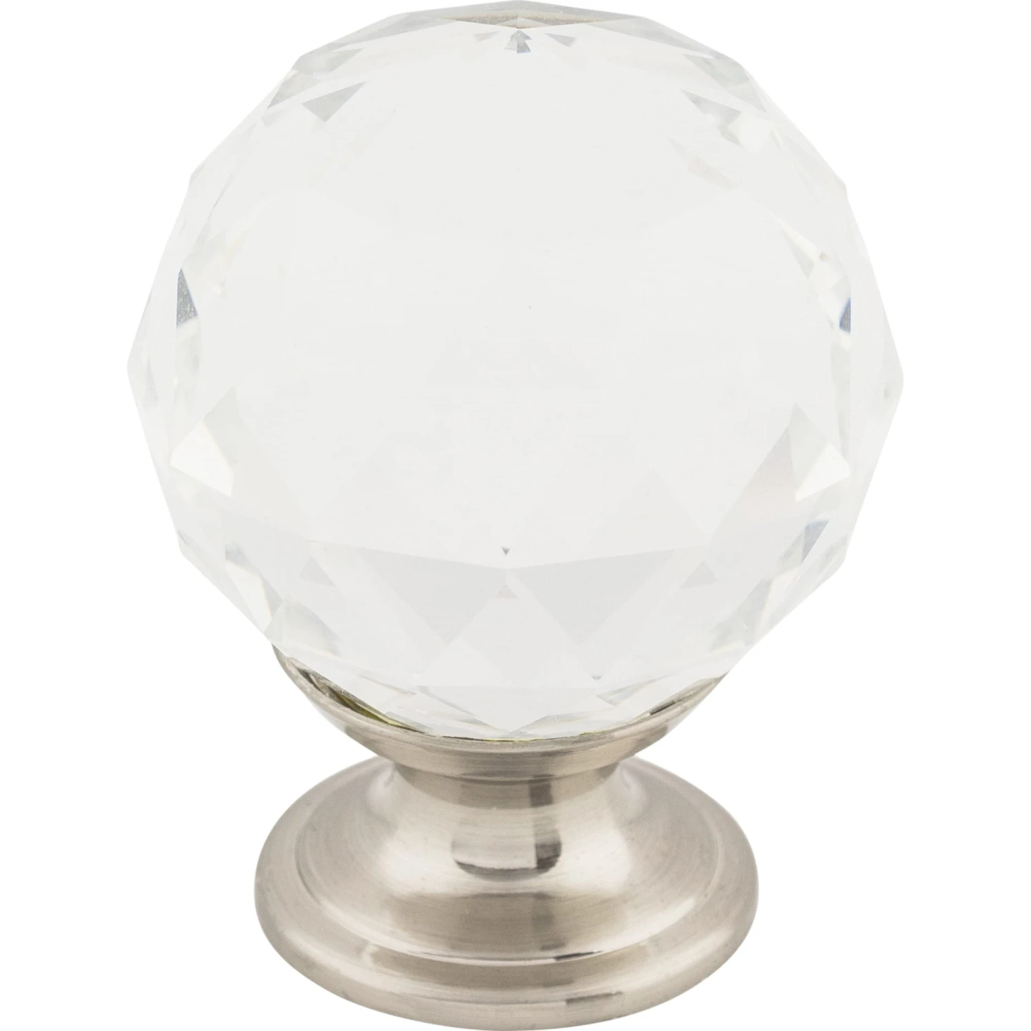 Top Knobs Clear 1-3/8 Inch Round Cabinet Knob From The Crystal Collection Oil Rubbed Bronze 4 Top Knobs Clear 1-3/8 Inch Round Cabinet Knob From The Crystal Collection Oil Rubbed Bronze - Image 2