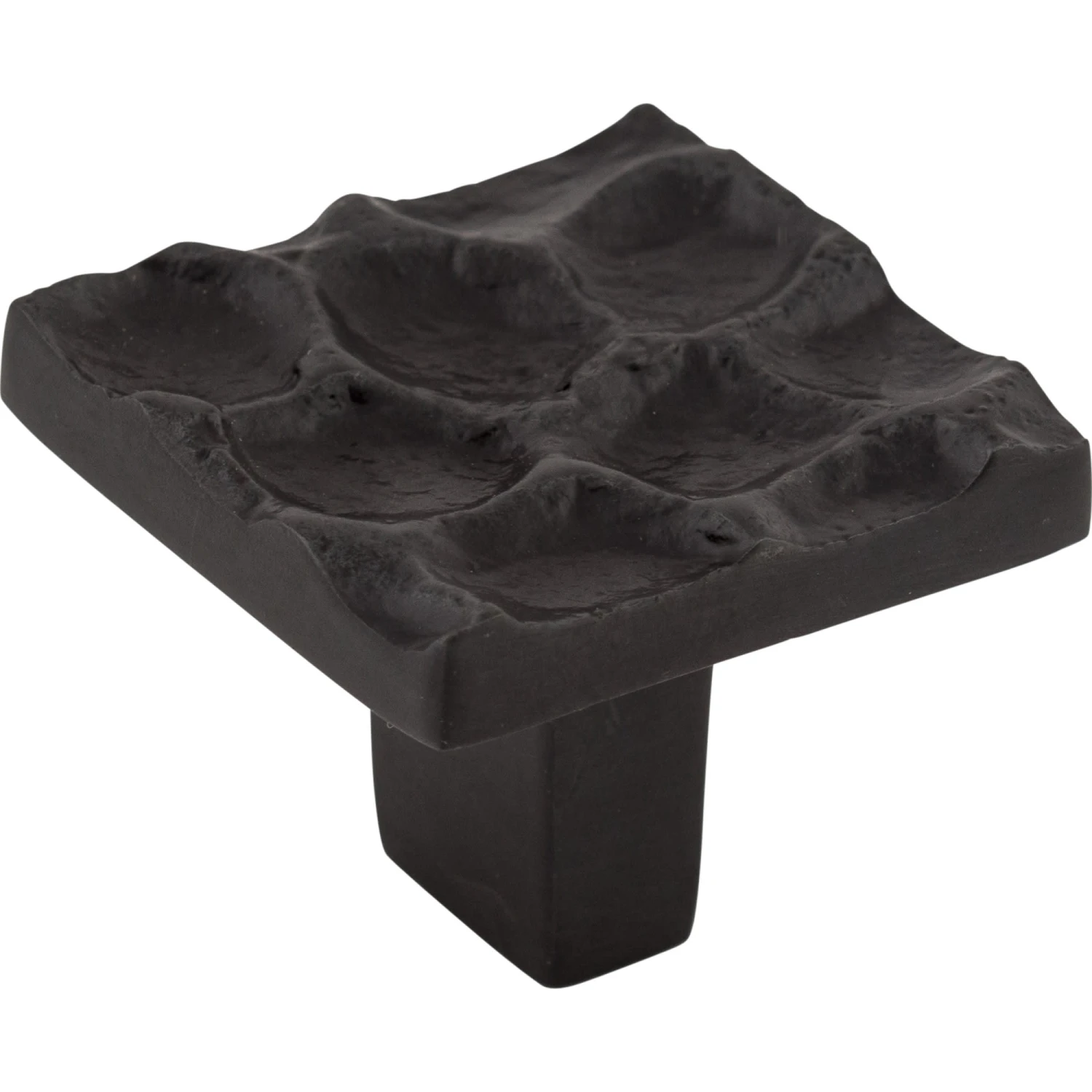 Top Knobs Cobblestone 1-3/8 Inch Square Cabinet Knob Coal Black 6 Top Knobs Cobblestone 1-3/8 Inch Square Cabinet Knob Coal Black - Image 4