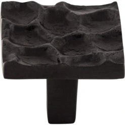 Top Knobs Cobblestone 1-3/8 Inch Square Cabinet Knob Coal Black