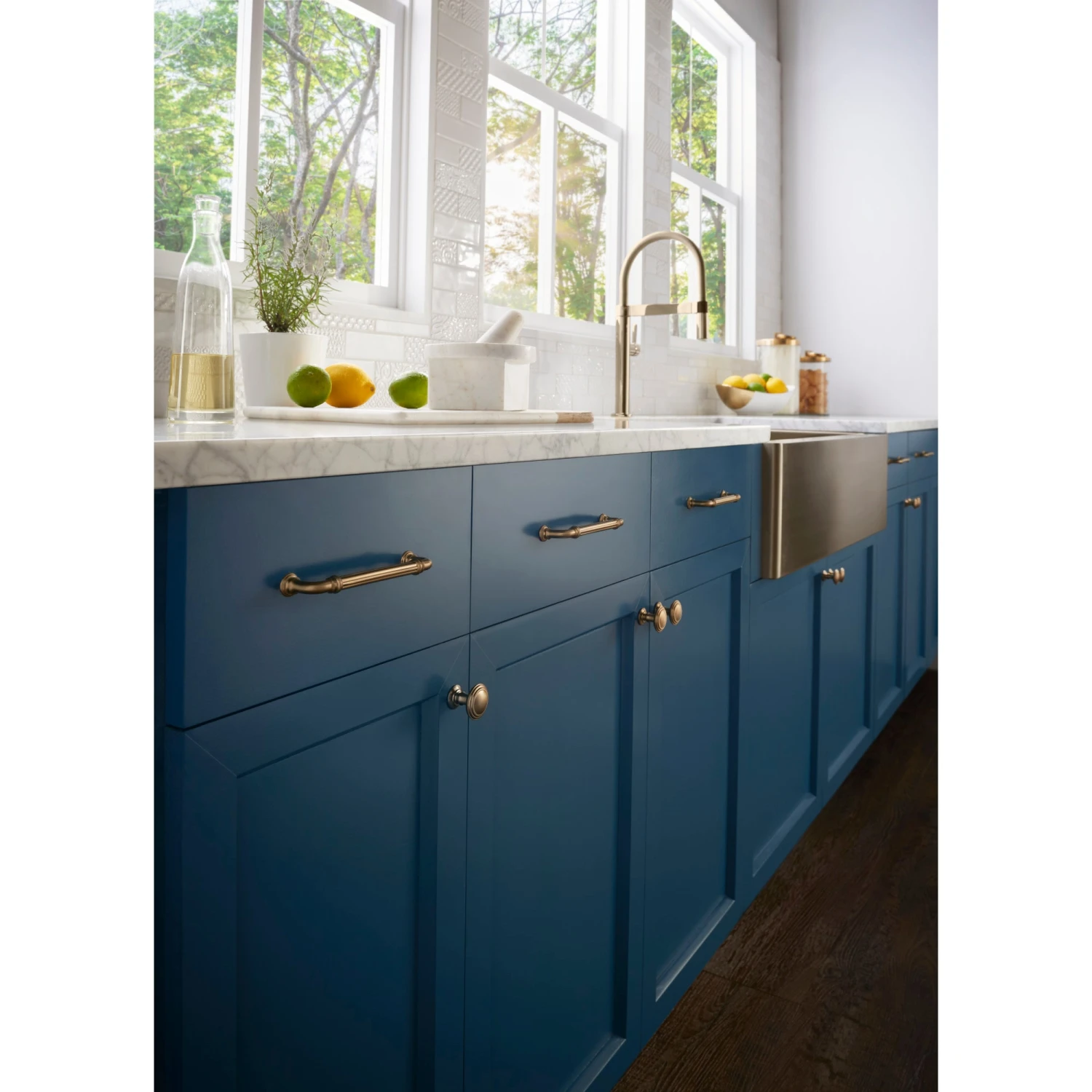 Top Knobs Reeded 12 Inch Center To Center Handle Cabinet Pull From The Chareau Collection Ash Gray 5 Top Knobs Reeded 12 Inch Center To Center Handle Cabinet Pull From The Chareau Collection Ash Gray - Image 3